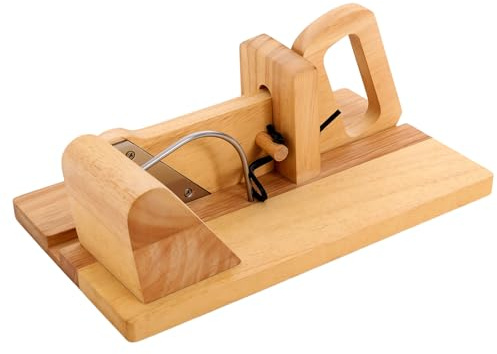 Stainless Steel and Wood Slicer Tool Manual Sausage Potato Veg Slicer,for Cut Fruits, Meats, Vegetablesm,28.5x16.5x10cm