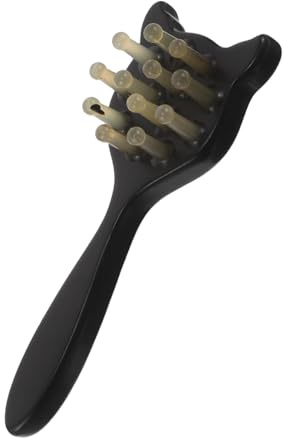 Beaupretty Horn-shaped Cat Comb Handmade Paddle Hair Brush for Detangling Cat Massaging Comb Gua Sha Features for Grooming and Travel Styling Natural Material for Gentle Scalp Massage
