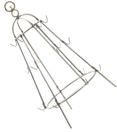 DOITOOL Support Suspendu pour Barbecue en Acier Inoxydable Grille de Cuisson Petite Taille avec Crochet Support pour Aliments Robuste pour Camping et Sorties en Plein Air