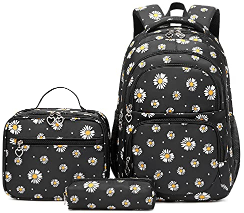 TCYIN Rucksack Mädchen Damen Schulrucksack Floral Backpack for Teenager Girls Modisch Schultasche für Schule Reisen