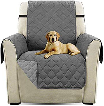 PETEMOO Sofabezüge Sofabezüge Reversible Gesteppte Möbelschutzfolie, wasserabweisend, verbesserter Couch Shield mit elastischen Riemen, Anti-Rutsch-Schaum, Micro-Stoff-Pet-Cover-Sofa