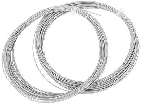 so 2 Piezas Cuerda de Raqueta de bádminton 10m Alta flexibilidad Línea de Cuerda de bádminton Raqueta de Entrenamiento Líneas de Raqueta Accesorio de reparación de bádminton(Blanco)
