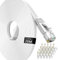 Jazzy 20m Cat6 Ethernet Cable,Cat6 Gigabit Lan Network RJ45 High-Speed Patch Cord Flat Design 1Gbps for 250Mhz/s UTP for PC/Xbox/PS4/PS5/Modem/Router