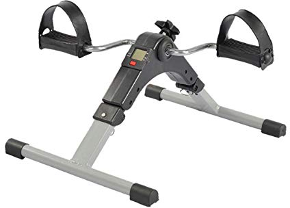 TIGA-MED Bewegungstrainer mit Computer | Einstellbarer Widerstand | platzsparend faltbar | Armtrainer | Beintrainer | Pedaltrainer