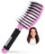 Cepillo de Pelo, Cepillo de Cerdas de Jabali Naturales SAKKAL Largo, Grueso, Fino, Rizado Y Enredado Herramientas de Peinado Profesional Todas 100% Natural Desenredando Secado Rápido Rosa
