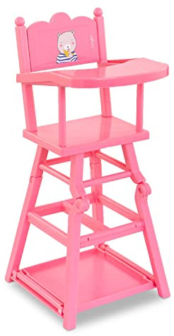 Corolle - Chaise haute, accessoire, pour poupon 36 et 42cm, dès 3 ans, Rose, 9000141290