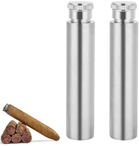 2Pcs Stainless Steel Tube Flask, Mini Small Pocket Flask Pocket Whiskey Bottle 1 Oz Portable Mini Tubular Hip Flasks Hip Flask Wine Tube Pocket Hip Flask Pocket Drinking Tubular Bottle