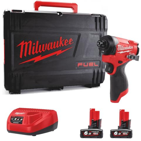 Milwaukee M12 FID2 Fuel 12v Cordless Brushless Impact Driver 2 x 6ah Li-ion