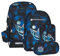 BECKMANN, Schulrucksack-Set Active Air FLX Magic League, 6-teilig, Grundschule, inkl. Regenüberzug, 22L, Black