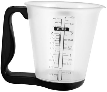 ABOOFAN Digitaler Messbecher 1000g/1g Mit Lcd Display Multifunktionale Küchenwaage Schwarz Zum Kochen Für Milchpulver Getränke Und Andere Anwendungen