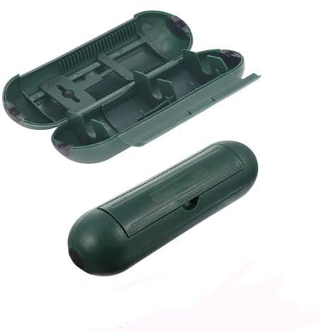 Eruceky Boîtier de Sécurité Fiche et Prise, Boitier Etanche Electrique Exterieur, Boite Cache Prise Electrique, Aux Intempéries pour Protéger la Prise Extérieure(Vert)