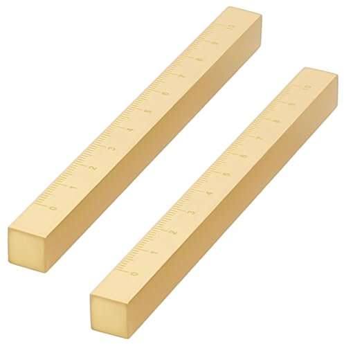 FINGERINSPIRE 2 Stück Briefbeschwerer Für Chinesische Kalligraphie 12x1x1cm Messing Briefbeschwerer Zum Halten von Papier Flach Goldenes Kalligraphie Übungswerkzeug Briefbeschwerer Für Pinselmalerei