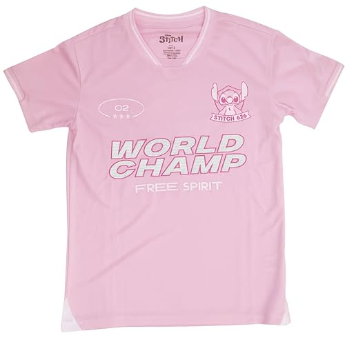 Disney Lilo & Stitch Girls Football Jersey T-Shirt Sizes 4-16