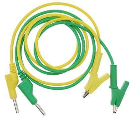 4 mm banan för att klämma multimeter testledningar stapelbar kabeltråd 1 m 1 st (blå)
