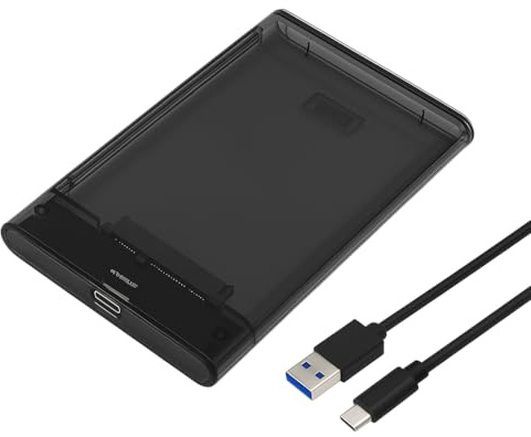 Case Hard Disk 2.5 USB 3.1 Gen 2 6Gbps, Supporto UASP/TRIM, Adattatore SSD/HDD 2,5 per SATA III 7mm/9.5mm, Senza Strumenti