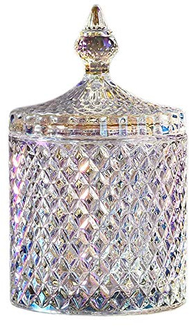 Rainie Love Home Basic Food Storage Jar with Lid, Cookie Tin, Biscuit Barrel,Decorative Candy Jar - 16 oz