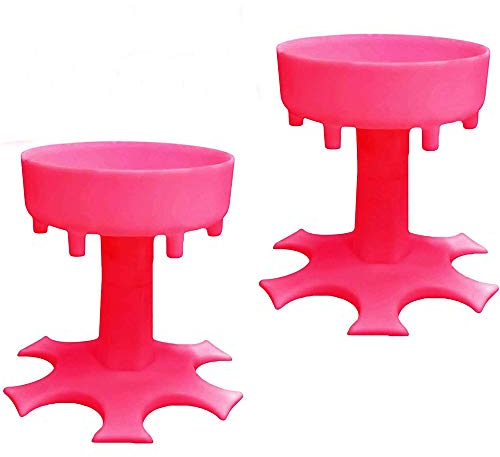 FJSC Dispensador Y Soporte De 6 Vasos De Chupito, Dispensador De Bebidas De Vidrio, Botellero para Vino, Dispensador De Chupitos para Vasos De Chupito, Dispensador De Vasos De Chupito De Licor E