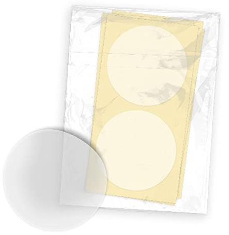 itenga 50x Sicherheitsetiketten Siegel Etiketten rund transparent 4cm Sticker Aufkleber