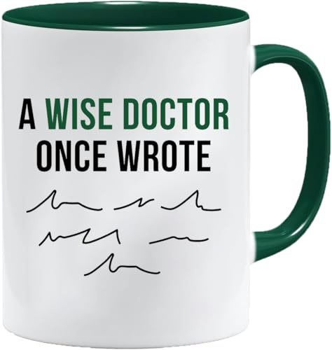 A Wise Doctor Once Wrote | Farsdag mugg & presentförpackning set fars dag kopp presenter från dotter eller son | gåvor för pappor födelsedag | julmuggar pappa min far eller syskon gåva | arbetsmugg