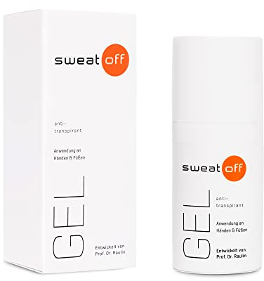 SWEAT-OFF Antitranspirant Gel 30ml | Gel gegen Handschweiß und Fußgeruch | Antiperspirant für Hände & Füße
