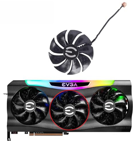 PLD09220S12H Graphics Card Fan Replacement for EVGA RTX 3070 3080 TI 3090 FTW3 Ultra GPU Cooling Fan (Fan-B)