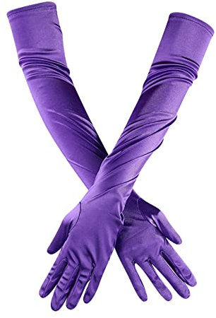Opera Ellenbogen Finger Damenlänge Lange Braut Satin Dance-Handschuhe 20er Jahre Partnerhandschuh