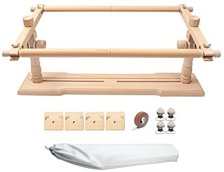 LOVIVER Cadre de Point de Croix défilement Broderie Bois Quilting pour Artisanat Cadeaux Multifonctionnel Tapisserie Cadre Point de Croix