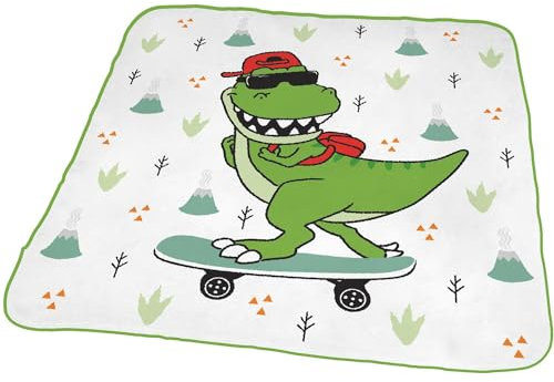 Gruss & CO Zauberhandtuch Motiv Dino | Gästehandtuch, 30 cm x 30 cm, gepresst, 100% Baumwolle | Geschenk, Schultüte, Kindergeburtstag | 48830