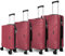 deluxe4home® 4 TLG. Hartschalenkofferset Reisekoffer Koffer & Trolley Burgunder Rot I Kofferset ABS-Hartschale mit 4 Rollen I Reisetaschen Gepäck Rollkoffer Handgepäck Groß