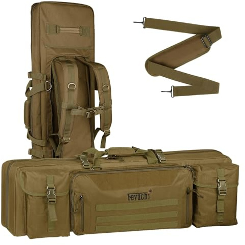 Feyachi 42 inch Double Rifle Case, Soft Rifle Cases, Air Rifle Case Perfect for Rifle Pistol Firearm Storage and Transportation, All Around Shooting Range Tactical Rifle Bag