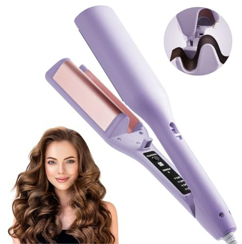 Flintronic 32mm Fer à Friser Oeuf, Boucleur a Cheveux, Fers à Onduler pour Grandes Boucles, Convient aux Débutants, Chaleur Homogène, Température Réglable Bigou Français pour Cheveux Longs/Courts