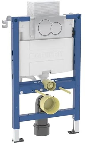 Geberit Duofix Alpha01 Wc Frame 820mm Concealed Cistern with Flush Plate 458.035.21.2