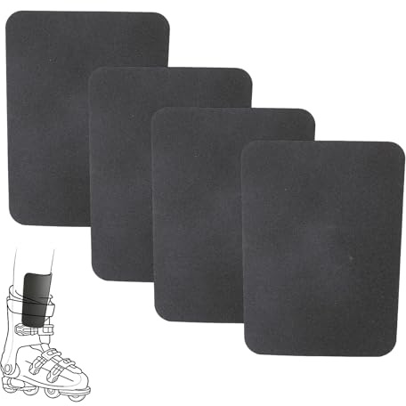 Fukaisu 4 Protège Tibias de Ski, 18x13,8cm Protège Tibias Snowboard Découpables 8mm Coussinets en Mousse Épais pour Chaussures de Ski pour Hommes et Femmes Protection Contre Les Chocs (Noir)