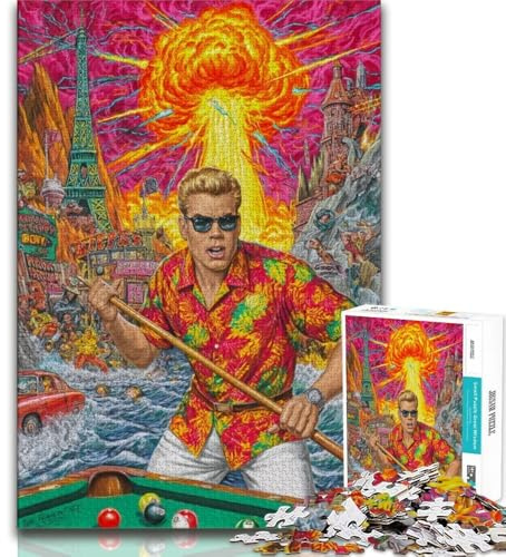 Puzzle für Erwachsene, 1000 Teile, Billard-Enthusiasten, 1000 Teile für Teenager, Spielzeug, Lernspiele, Stressabbau, einzigartige Geburtstags- und Geschenkideen (Größe 75x50cm)