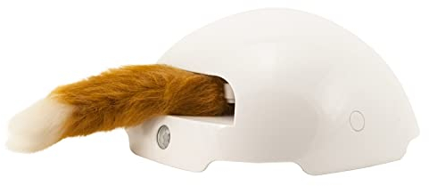 PetSafe Fuchsbau Katzenspielzeug, Interaktives Beschäftigungsspielzeug mit Fuchsschwanz, ‎3 AA Batterien erforderlich, Weiß, 1 Stück (1er Pack).
