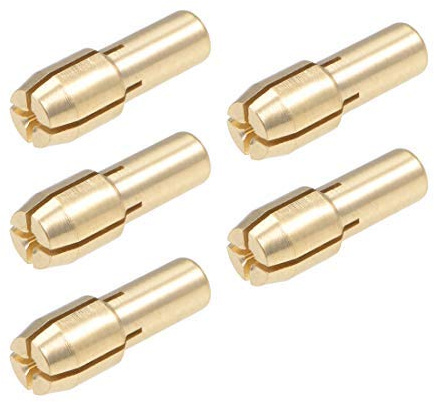 Messing-Bohrmaschine, Bohrfutter, Bits 1 mm, für Dremel Werkzeuge, drehbar, 5 Stück