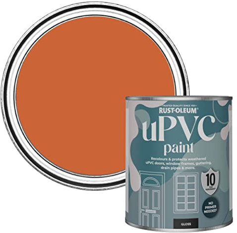 Rust-Oleum Peinture Orange pour Portes & Fenêtres en PVC, Finition Brillante - Thé Chaï 750ml