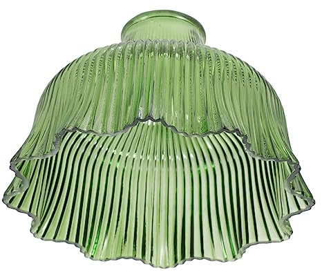 DOITOOL Dark Green Lampshade Glass Pendant Light Shade Lamp Guard for Pendant Lamp Ceiling Light Shade Home Decor