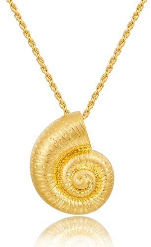 INNERDIVA Gold Conch Shell Necklace for Women Seashell Necklace Boho Necklaces Summer Beach Jewelry Accessories