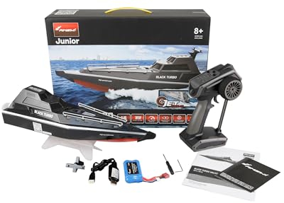 Amewi Black Turbo Militärboot mit Jetantrieb 28km/h 420mm RTR schwarz