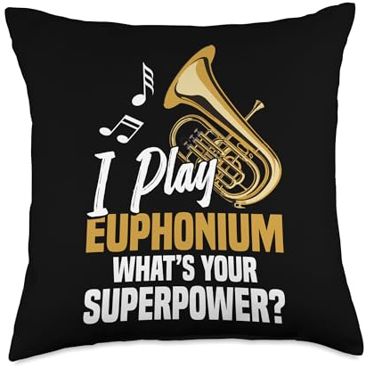 Euphonium Player Spit happnes Marching Band Euphoniumist Throw Pillow