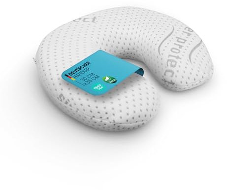 Bestlivings Memory Foam Nackenkissen (Nackenhörnchen / 30cm x 35cm x Ø9cm) Viscoelastische Kopfkissen - Silver Protect Bezug antimikrobiell abnehmbar - Öko-Tex