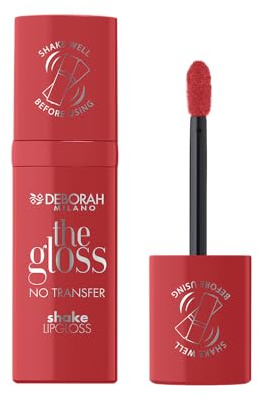 Deborah Milano - The Gloss No Transfer, Lucidalabbra a Lunga Durata con Colore Brillante che Non si Trasferisce, Alta Brillantezza e Coprenza Leggera, N.05 Coral, 4ml