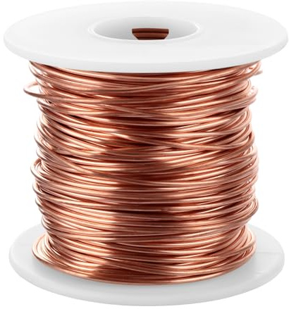 LDHHYH Soft Copper Wire, 16 Gauge Wire T2 Soft Round Copper Wire, Jewelry Beading Reel Bare Conductive Wire for DIY Craft Jewelry Making Beading Garden Plants, 138Feet/42M