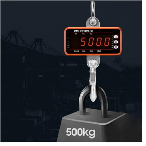 Báscula De Grúa Digital, 1500 Kg/500 Kg, Báscula Colgante Digital, Control Remoto, Báscula De Grúa Resistente, Led Regulable, Báscula De Gancho Industrial, Báscula Electrónica, Par,500kg-A