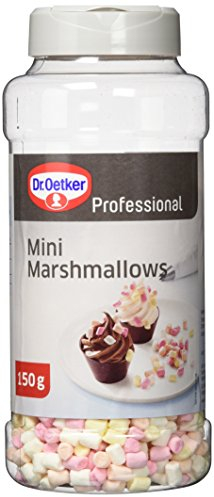 Dr. Oetker Professional Mini Marshmallows, 4 Farben, 1 x 150 g Dose, Glutenfrei
