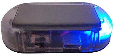 Car Alarm LED Light Solar Security Warning Dummy System Anti-theft Flash Blinking Lamp Blue