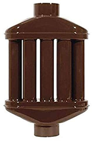 Diffusore di Calore per Stufa a Legna smaltato Marrone radiatore emanatore di Calore Riscaldamento 8 canne Elementi 13 cm