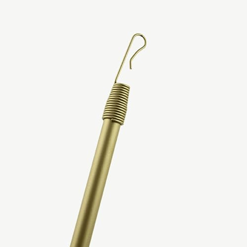 TENDAGGIMANIA Schleuderstab Gardinenstange L. 125 CM- Gardinenschiene aus Aluminium FARBE GOLD SATINIEIRT -Durchmesser 11 mm- Gardinenschienen, Scrollen des Vorhang und Schienen mit manueller Bewegung