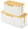 CRROEL Kabel Aufbewahrungsbox, 2 Kabelmanagementbox Organizer Set, ABS Kabel-Organizer, Kabelmanagement Schreibtisch Kabelbox für TV Kabel Computer Router USB Hub